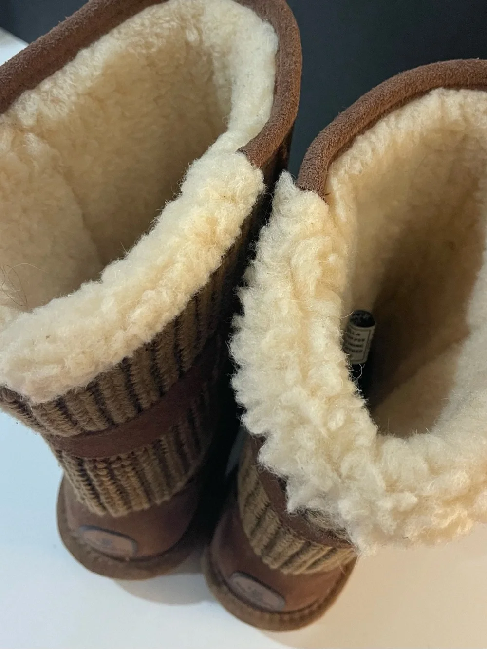 Women’s Brown Suede Shearling-Lined Winter Boots Bearpaw